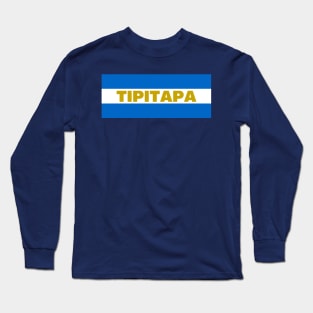 Tipitapa City in Nicaraguan Flag Colors Long Sleeve T-Shirt